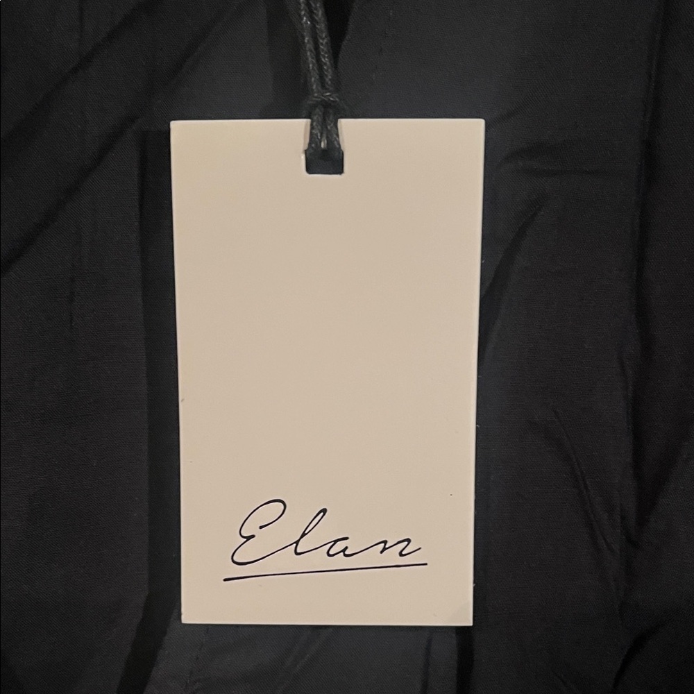 Elan Black Sleeveless Romper Ruffle Hem Elastic Waist Boho size L - Picture 3 of 7